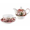 Set di tazze e teiere in porcellana "Fata di Natale" cm 16 x 10,5 x 14 H Set di tazze e teiere in porcellana "Fata di Natale" cm 16 x 10,5 x 14 H
