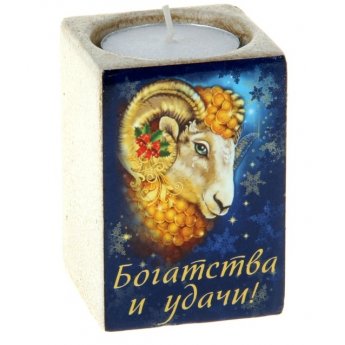 Portacandela in ceramica portafortuna, 5,5 x 7,5 cm Portacandela in ceramica portafortuna, 5,5 x 7,5 cm