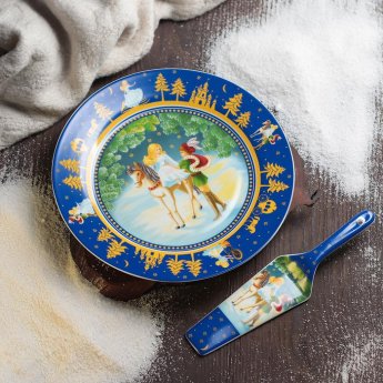 Set per torta: piatto + paletta Set per torta: piatto + paletta