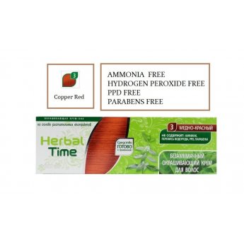 Crema-Henna colorante nr.3 Rame-rosso "Herbal Time"