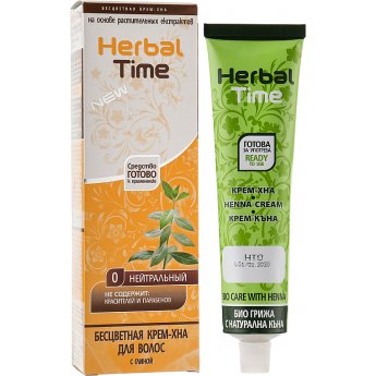 Crema-Henna colorante nr.0 Neutro 'Herbal Time' Crema-Henna colorante nr.0 Neutro 'Herbal Time'