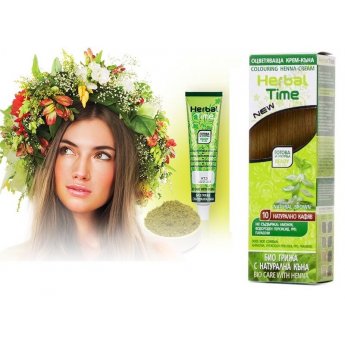 Crema-Henna colorante nr.10 Marrone naturale 'Herbal Time' Crema-Henna colorante nr.10 Marrone naturale 'Herbal Time'