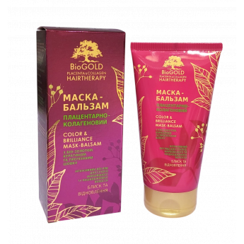 Maschera-balsamo alla placenta e al collagene con bio-oro per capelli colorati "BioGold" 150 ml.