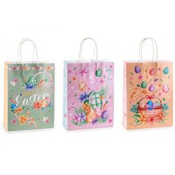 Sacchetto/busta media con stampa "Buona Pasqua" in carta Sacchetto/busta media con stampa "Buona Pasqua" in carta