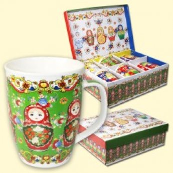 Set tazze "Matrioska" 6 tazze 0,35 L in confezione regalo