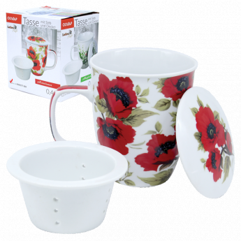 Tazza con coperchio e infusore 0,4L