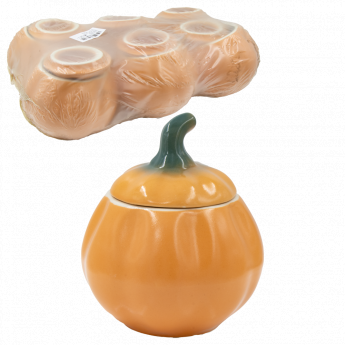 Set vasi in ceramica, 5 pz, Zucca, 0,6 l Set vasi in ceramica, 5 pz, Zucca, 0,6 l