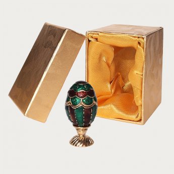 Ovetto apribile "Fabergè" 4 cm nr.411 verde scuro topazio Ovetto apribile "Fabergè" 4 cm nr.411 verde scuro topazio