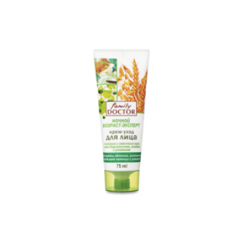 Crema viso notte con estratti di rosa canina, germe di grano e camomilla "Family Doctor" 75 ml.