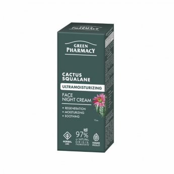 Crema da notte Cactus + Squalano "GREEN PHARMACY" 50 ml.
