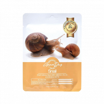 Maschera in cellulosa Grace Day alla bava di lumaca  "GRACE DAY" 27 ml.
