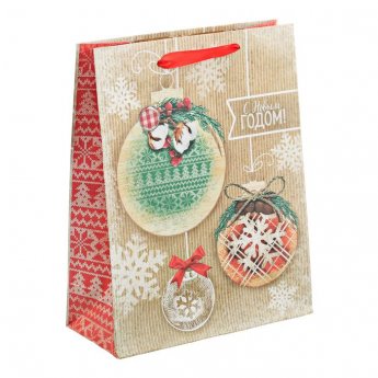 Sacchetto regalo natalizio 12x15x5,5cm Sacchetto regalo natalizio 12x15x5,5cm