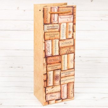 Sacchetto regalo per bottiglia 12x36x10cm