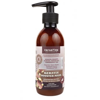 Maschera booster per capelli con cheratina e noce "Herbal Time" 240ml