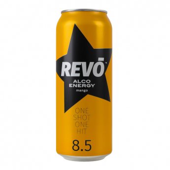 Bevanda alcolica"Revo Alco Mango" 8,5%(0,5L) Bevanda alcolica"Revo Alco Mango" 8,5%(0,5L)
