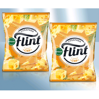 Crostini di frumento e segale "Flint" al formaggio (70g) Crostini di frumento e segale "Flint" al formaggio (70g)