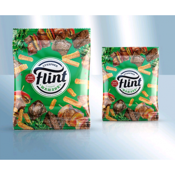 Crostini di frumento e segale "Flint" al gusto si carne barbecue (70g) Crostini di frumento e segale "Flint" al gusto si carne barbecue (70g)