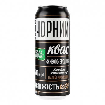 Bibita frizzante a base di pane Kvas "Taras" nero (0.5L)
