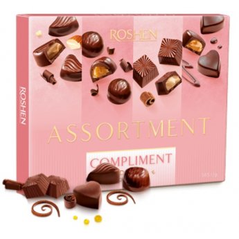 Cioccolatini "Roshen" cioccolata fondente assortiti (154g) Cioccolatini "Roshen" cioccolata fondente assortiti (154g)