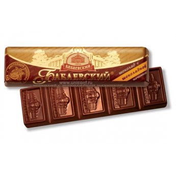 Barretta di cioccolato fondente con ripieno di crema al cioccolato "Babaevsky" (50g)