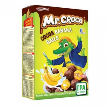 Palline di cereali "Mr. Croco" con cacao e banana (75 g)