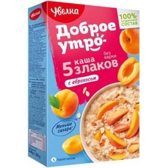 Porridge di avena "Uvelka" con albicocca (5x40g)