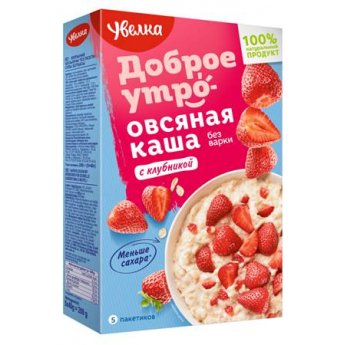 Preparato per porridge d'avena "Minutka" alla fragola (5x40g)