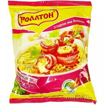 Noodles "Rollton" con formagio e pancetta (60g)