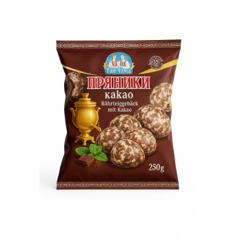 Pan di zenzero "Tè per due" al cacao (250g) Pan di zenzero "Tè per due" al cacao (250g)