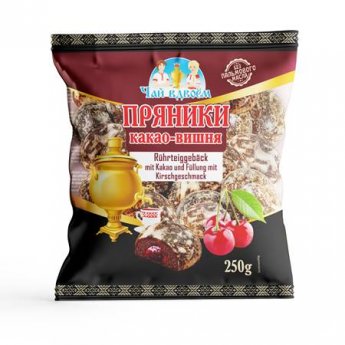 Pan di zenzero "Tè per due" con ripieno di cacao e ciliegie (360 g)