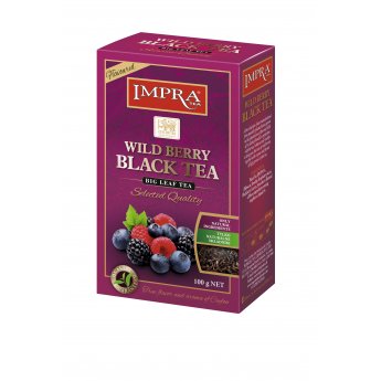 Tè "Impra - Wild Berry Black" foglia grande, nero con frutti di bosco (100 g) Tè "Impra - Wild Berry Black" foglia grande, nero con frutti di bosco (100 g)