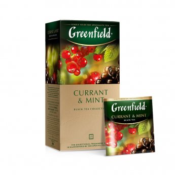 Tè "Greenfield - Ribes e menta" con aroma di ribes e menta (25Stx1,5g) Tè "Greenfield - Ribes e menta" con aroma di ribes e menta (25Stx1,5g)