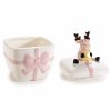 Barattolo di Natale con fiocco e renna con stella di neve in ceramica 10,5 x 11 x 17cm Barattolo di Natale con fiocco e renna con stella di neve in ceramica 10,5 x 11 x 17cm
