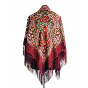 Scialle con frange 110x110cm