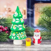 Matrioska "Albero di Natale" da 3 pezzi (11cm)