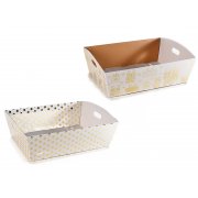 Cesto in cartone con manici cm 37*29*14H