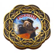 Calamita a più strati con stampa d'oro "Russia" 7 cm