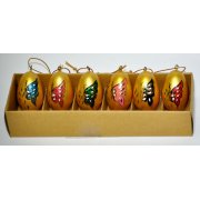 Addobbi per albero di natale'Uovo'.(in legno)6 pz