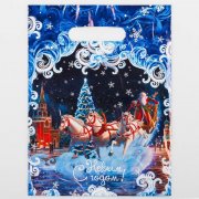 Sacchetto regalo natalizio 22,5x29,5cm