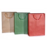 Sacchetto/busta grande in carta colorata con manici  24,5 x 9,5 x 33cm