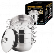 Pentola a vapore 24 cm, 6 parti