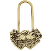 Lucchetto matrimoniale con colombe 4,5 x 7,5 cm