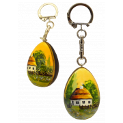 Portachiavi in legno, dipinto a mano