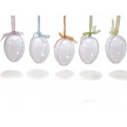 Uovo trasparente apribile con nastrino da appendere 7/11