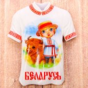 Calamita a forma di T-shirt "Bielorussia" 7,7*5,4 cm