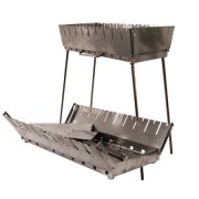 Barbecue in acciaio inox "valigia" per shashlik 51Hx235Wx58P cm