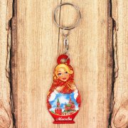 Portachiavi a forma di matriosca "Mosca - Cremlino"