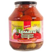 Pomodori "Emelya" fatti in casa con aglio (1,580g)
