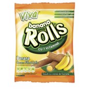 Cannucce di wafer con ripieno alla banana "Viva Rolls" (100g)