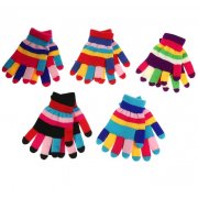 Guanti per ragazzi colorati, L-18 cm, colori assortiti